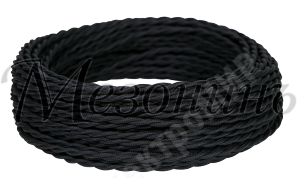 Изображение GE70142-05 | Провод 2x2,5 витой декоративный черный Мезонинъ (бух. 50м.) GE70142-05 МезонинЪ