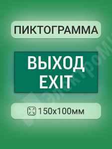 Изображение ВЕ1510 | Пиктограмма "ВЫХОД-EXIT" 150х100 к JUNIOR ВЕ1510